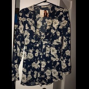 NAKED WARDROBE  ROMPER NAVY BLUE NEW